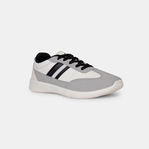 Bata Grey Lace-Up Casual Shoes For Men